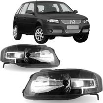 Farol gol g4 2006 07 08 09 10 11 12 13 14 mascara preta par