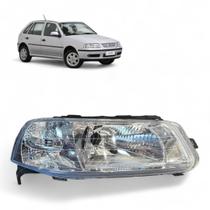 Farol Gol GIII 99/05 Mascara Cromada Foco Simples Monoparab