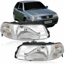 Farol gol/parati/saveiro g3 2000 a 2004 cromado foco simples