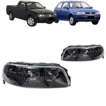 Farol gol saveiro g3 mascara negra 1999 2000 a 2005 direito