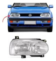 Farol Golf Glx Gti Alemão 95 96 97 98 Foco Duplo Cromado Lado Direito