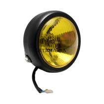 Farol Halógeno Retro De Metal 35W Para CG125 GN125 Harley Cafe Racer Honda Com Lente De 575 Farol Halógeno Retro De Metal 35W Para CG125 GN125 Harley Cafe Racer Honda Com Lente De 575