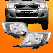 Farol Hilux 2012 2013 2014 15 14 13 12 Sr Srv Cromado