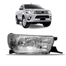 Farol Hilux Pick Up 2016 2017 2018 2019 2020 Manual Cromado