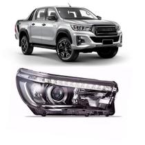 Farol Hilux Pick Up 2016 a 2020 Elétrico Com Led e Motor Farol Hilux Pick Up 2016 a 2020 Elétrico Com Led e Motor