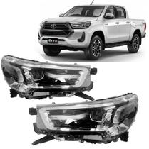Farol Hilux Srx 2021 2022 2023 Com Led Cromado Envio Rapido