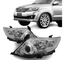 Farol Hilux Sw4 2012 2013 2014 Foco Duplo Cromado