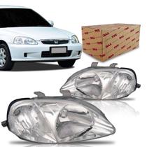 Farol Honda Civic 1999 2000 Cromado