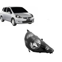 Farol Honda Fit 2003 a 2008 Mascara Negra Lado Direito Farol Honda Fit 2003 a 2008 Mascara Negra Lado Direito