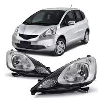 Farol Honda Fit 2009 2010 2011 2012 Mascara Negra Le