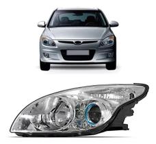 FAROL I30 09/12 Regulagem Manual Lado Esquerdo CROMADO C/FOCO AZUL