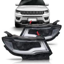 Farol jeep compass 2017 2018 eletrico com motor com led