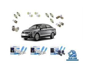 Farol Jetta 2011/17 Kit Lâmpadas Techone + Kit Leds