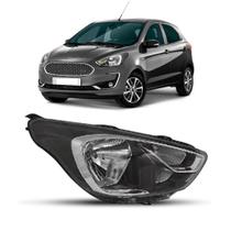 Farol KA 2019 2020 2021 2022 Mascara Negra Friso Cromado