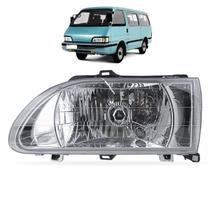 Farol kia besta 2.7 2.2 1993 a 1998 lente plástico lado esquerdo Farol kia besta 2.7 2.2 1993 a 1998 lente plástico lado esquerdo