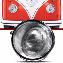 Farol Kombi Corujinha 59 74 Aco Lente Vidro C/soquete 3554