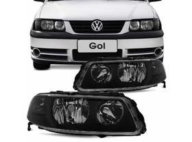 farol lado direito vw gol g3 / parati / saveiro 99/.. foco duplo mascara negra - 600352