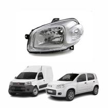 Farol Lado Esquerdo Fiat Uno Fiorino Evo Vivace 2010/2015 Cromado Farol Lado Esquerdo Fiat Uno Fiorino Evo Vivace 2010/2015 Cromado