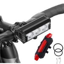 Farol Lanterna 3 Led Tg3 Bike 2500 Lms /Sinalizador Traseiro