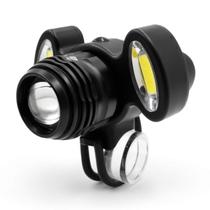 Farol Lanterna Bike 3 Focos LED T6 Zoom Recarregável USB Potente Farol Lanterna Bike 3 Focos LED T6 Zoom Recarregável USB Potente