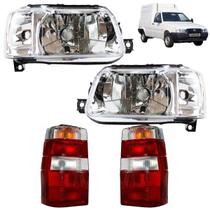 Farol Lanterna Fiorino 2004 05 06 07 08 09 10 a 2013 CROMADO CRISTAL
