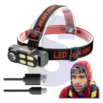 Farol Lanterna Led De Cabeça Ajustável Atividades Noturnas
