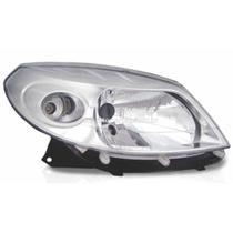 FAROL LD para SANDERO H4 C/ PISCA C/ CROMADA 08/11