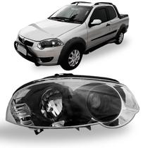 Farol ld strada g4 2008 a 2016 foco duplo cromado aro preto