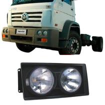 Farol Le Preto Com Carcaca Moldura Heavy Line Titan2003 Em Diante