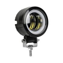 Farol LED À Prova d'Água 12V Para Motocicleta, Lâmpada De Neblina Redonda Com Anel De Olho De Anjo Farol LED À Prova d'Água 12V Para Motocicleta, Lâmpada De Neblina Redonda Com Anel De Olho De Anjo