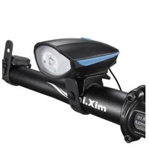 Farol LED com Buzina para Bicicleta Recarregável USB Farol LED com Buzina para Bicicleta Recarregável USB
