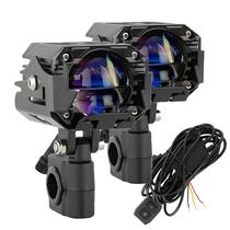 Farol LED De 2.6 Polegadas 120W Branco Com Luz Alta E Baixa Para Motocicleta 12-36V Universal