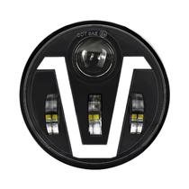 Farol LED De 5,75 Polegadas Com Olhos De Anjo DRL Luz Diurna Para Harley Jeep Yamaha Honda Carro