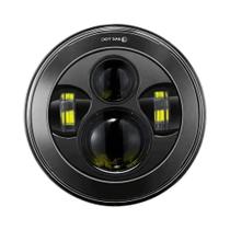 Farol LED De 7 Polegadas Para Motocicleta Com DRL E Olhos De Anjo Para Harley, Honda, Yamaha, Jeep,