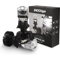 Farol Led Lampada H4 Mini Projetor Canhão Facil Instalaçao