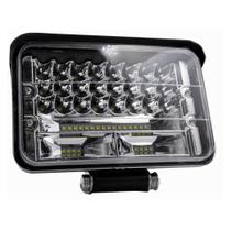 Farol Led Milha 144W Duas Fases Retangular Caminhão Off Road