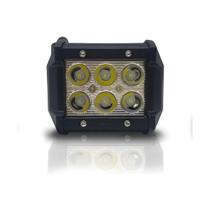 Farol Led Quadrado Universal 12v E 24v 6000k Com 6 Leds