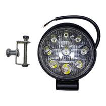 Farol Led Redondo 27W - 90mm² Farol Led Redondo 27W - 90mm²