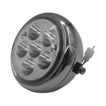 Farol LED Redondo De 5 Polegadas 12V-80V Com 6 LEDs Para Acessórios De Scooter Elétrica Citycoco