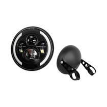 Farol LED Redondo De 7,5 Polegadas Universal Para Moto Cafe Racer Bobber Honda