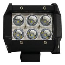 Farol Led Retangular Universal 12v E 24v 6000k - 6 Leds Farol Led Retangular Universal 12v E 24v 6000k - 6 Leds