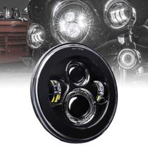 Farol LED TRUE MODS 7 para Harley Davidson preto 4500lm