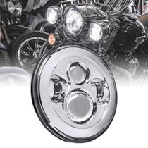 Farol LED TRUE MODS 7 para Harley Davidson preto 4500lm
