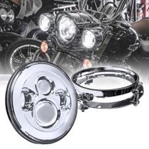 Farol LED TRUE MODS de 7 polegadas para suporte Harley Davidson +