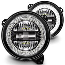 Farol LED TRUE MODS redondo de 9 polegadas para Jeep Wrangler JL JLU