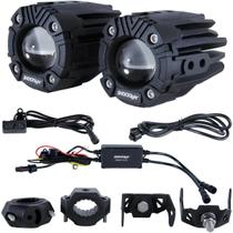 Farol Led U7 Plus Dual Color 3000/6000K 12-30V 28W 4000Lm O Par Preto Farol Led U7 Plus Dual Color 3000/6000K 12-30V 28W 4000Lm O Par Preto