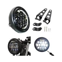 Farol LED Universal De 7 Polegadas Para Motocicletas, Farol Redondo Para Honda, Yamaha, Suzuki, Cafe