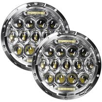 Farol LED VI9000 redondo de 7 polegadas H6024 DOT para Jeep Wrangler