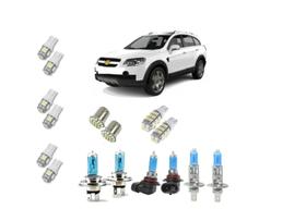 Farol + Leds Chevrolet Captiva - 2008 A 2013 Kit Lâmpada Farol + Leds Chevrolet Captiva - 2008 A 2013 Kit Lâmpada