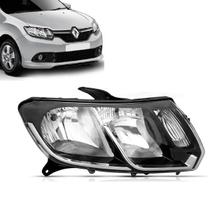Farol Logan Sandero Ate 2019 Em Diante LD Mascara Negra H7 H1 260607166R Farol Logan Sandero Ate 2019 Em Diante LD Mascara Negra H7 H1 260607166R